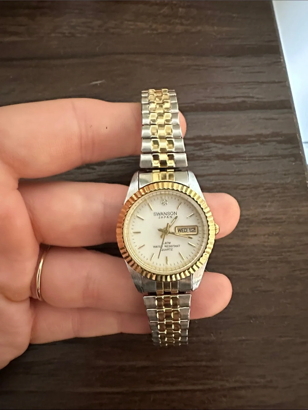VTG Swanson Japan - Two-Tone Gold & Silver Women's Watch